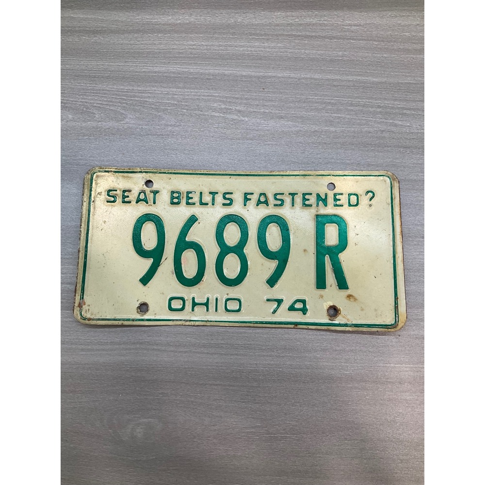 VINTAGE 1974 OHIO PASSENGER CAR LICENSE PLATE